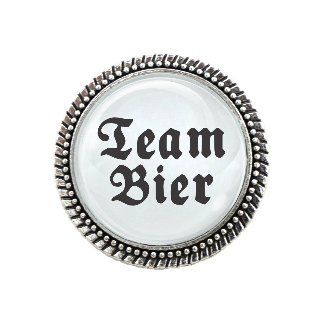 Gaudibrosche "'team Bier'' | Trachtenbrosche in Silber Oder Bronze Im Etui Wählbar Trachten Accessoire von GlubbalDE
