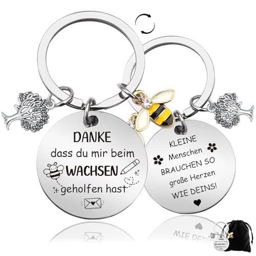 Abschiedsgeschenk Erzieherin, Schlüsselanhänger Erzieherin Geschenk Abschied, Kinder Abschiedsgeschenk Kita-Drücke dem Lehrer Dankbarkeit und Liebe aus von GluckGeschenk