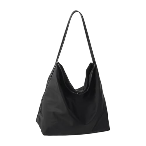 Gluckstar Große Damen Umhängetasche Nylon Shopper Tasche Groß Schultertasche Handtasche Damen für Alltag Arbeit Reisen Freizeit Damentaschen Umhängetasche, Wasserdicht Leicht Elegant (Schwarz) von Gluckstar