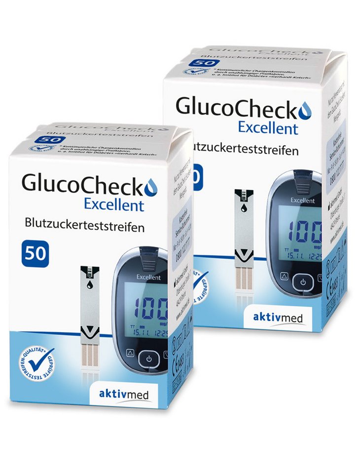 GlucoCheck Blutzucker-Teststreifen GlucoCheck Excellent Teststreifen, 100-tlg. von GlucoCheck