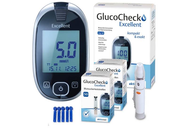 GlucoCheck Blutzuckermessgerät GlucoCheck Excellent, Teststreifen-Auswurffunktion von GlucoCheck