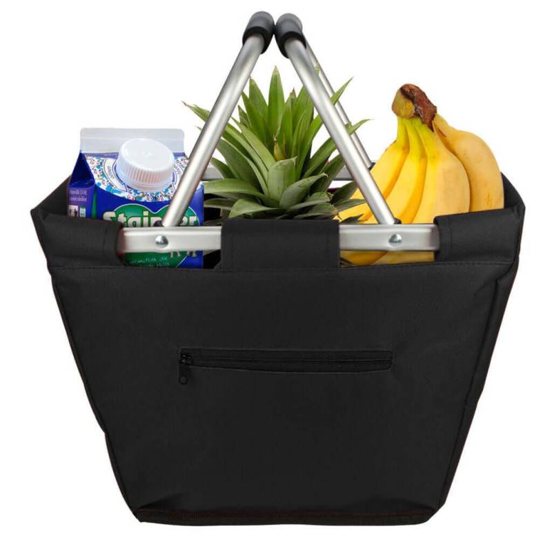 GlücksNugget Einkaufskorb kleiner Einkaufskorb Farbe schwarz von GlücksNugget