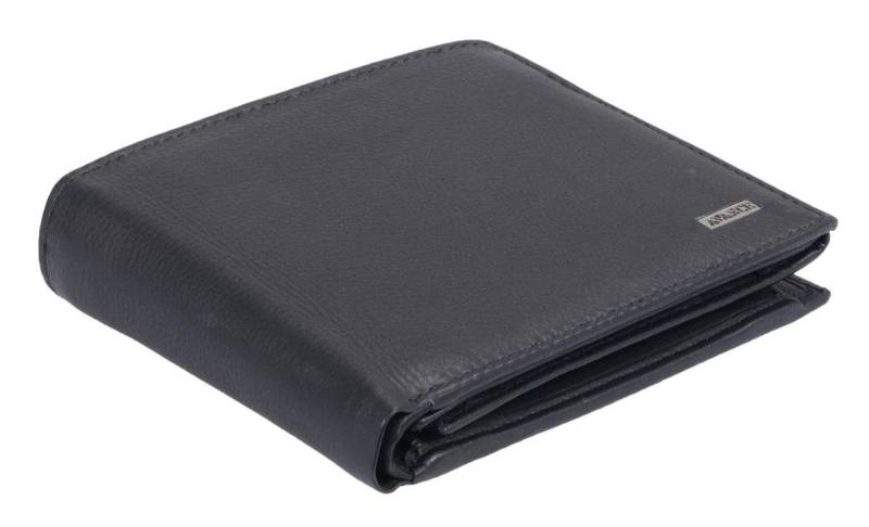 GlücksNugget Geldbörse Ledergeldbörse mit Reißverschlussfach, schwarz von GlücksNugget