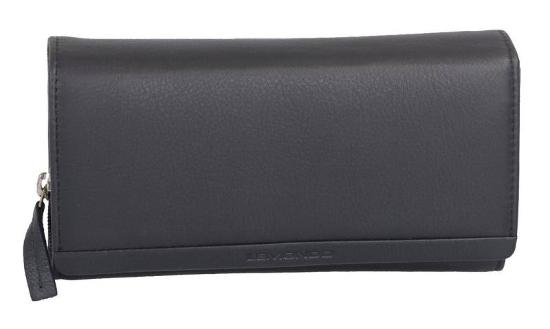 GlücksNugget Geldbörse Echtleder Damenbörse, schwarz von GlücksNugget