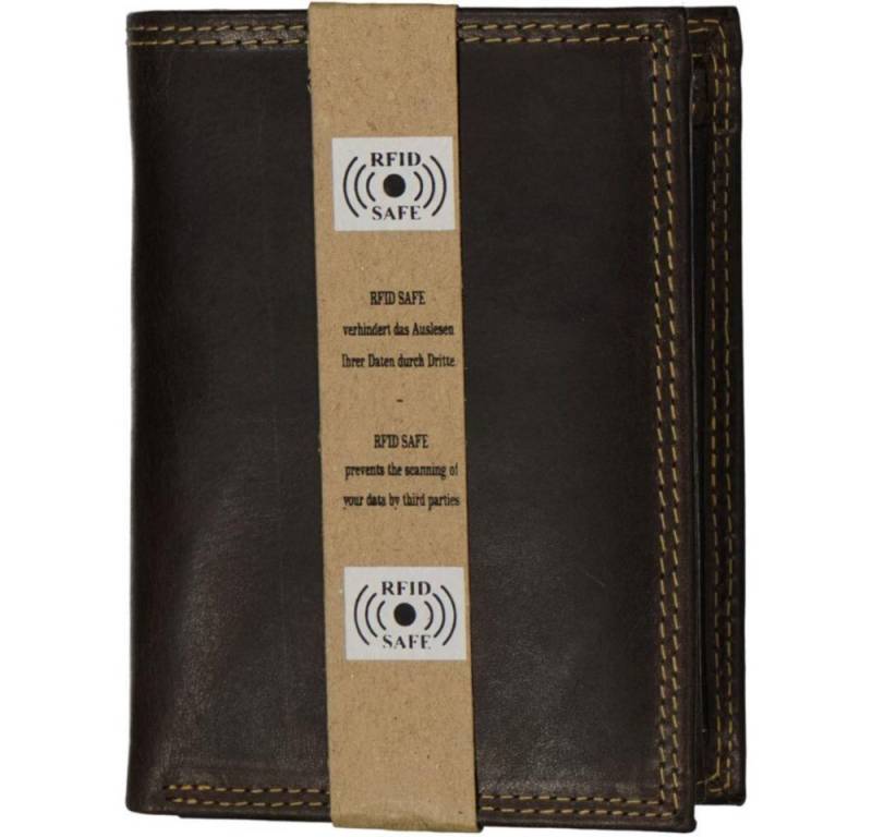 GlücksNugget Geldbörse Herrenbörse aus echtem Leder mit RFID-Karten-Ausleseschutz von GlücksNugget