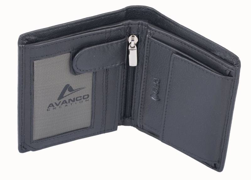 GlücksNugget Geldbörse Herrenbörse mit RFID-Kartenschutz, Leder, Klarsichtfach von GlücksNugget