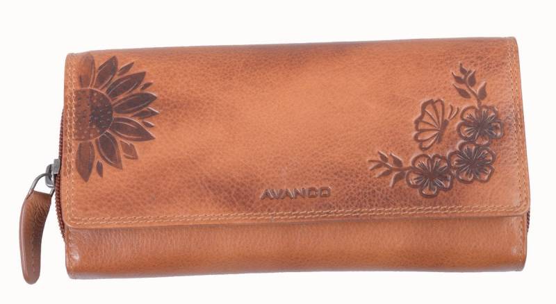 GlücksNugget Geldbörse SN Damenbörse AVANCO geprägt, braun von GlücksNugget