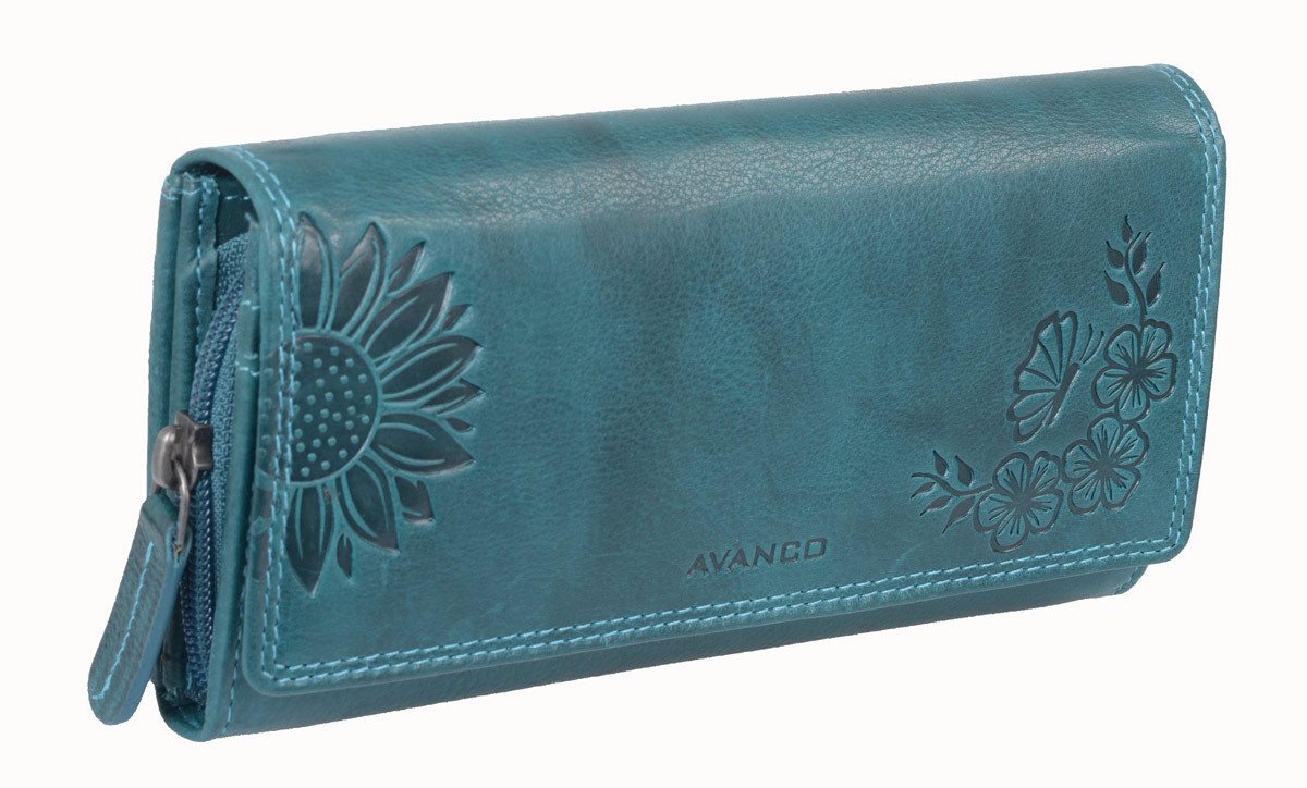 GlücksNugget Geldbörse SN Damenbörse AVANCO geprägt, ocean von GlücksNugget