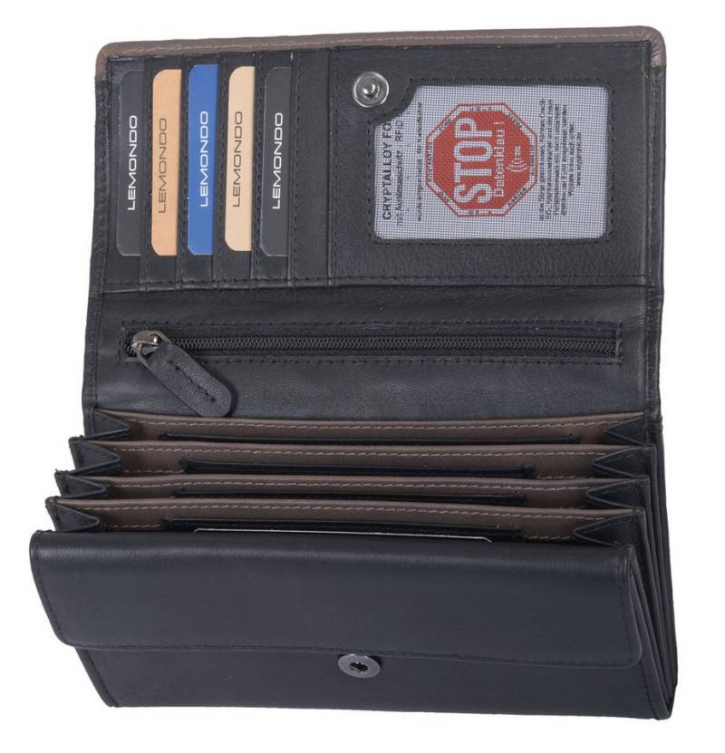 GlücksNugget Geldbörse SN Damenbörse m. Druckkn.,Luana schwarz von GlücksNugget