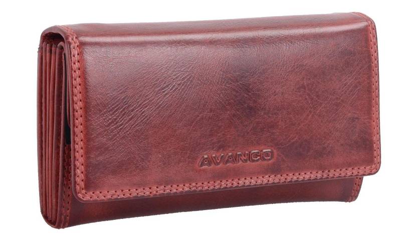 GlücksNugget Geldbörse Echtleder Damengeldbörse, cherry 17x10cm von GlücksNugget