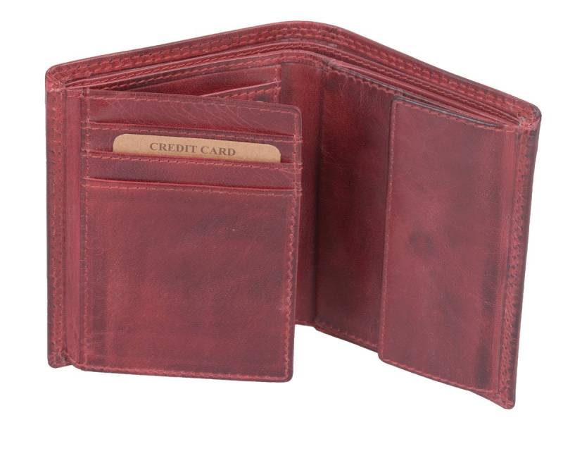 GlücksNugget Geldbörse Echtleder Kombibörse, cherry von GlücksNugget