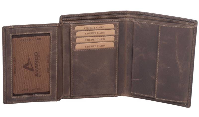 GlücksNugget Geldbörse SN Kombibörse HUNTER, dunkelbraun von GlücksNugget