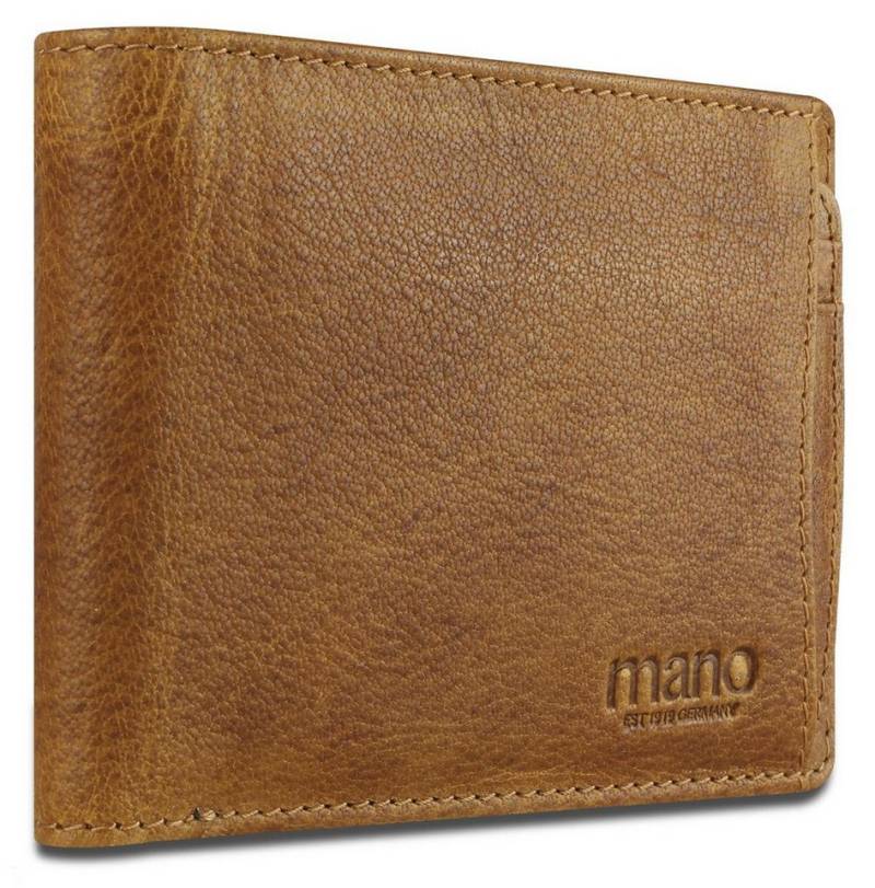 GlücksNugget Geldbörse SN Mano Scheintasche m. Kreditkartenetui cognac von GlücksNugget