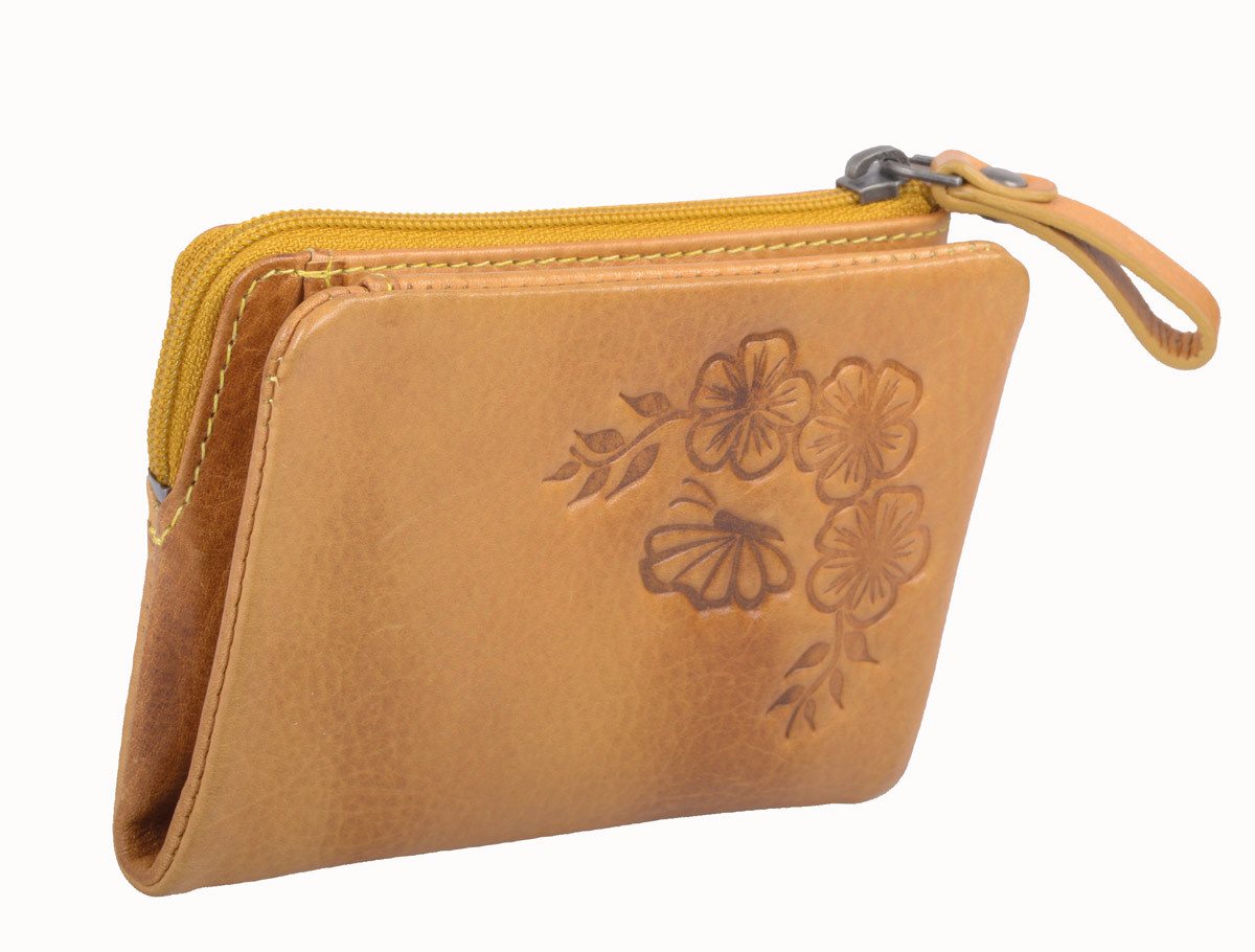 GlücksNugget Geldbörse SN Minibörse AVANCO mit Prägung, mustard von GlücksNugget