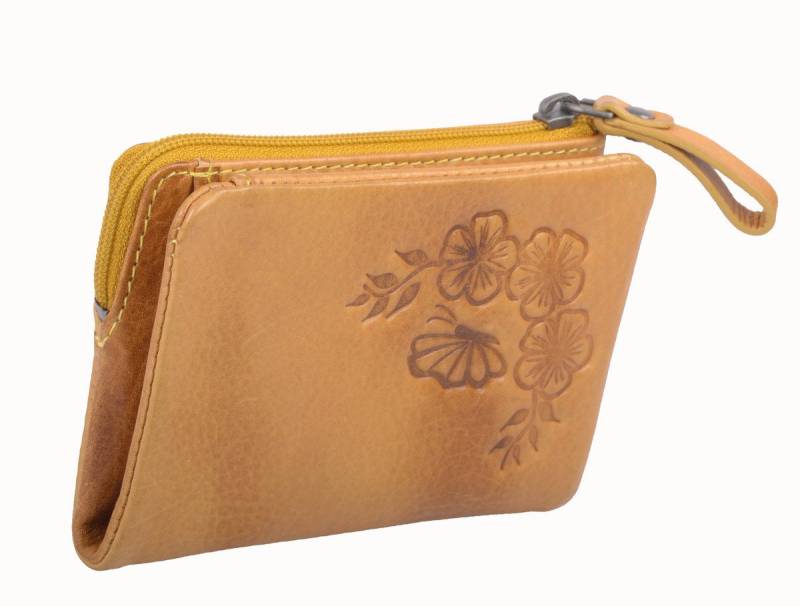 GlücksNugget Geldbörse SN Minibörse AVANCO mit Prägung, mustard von GlücksNugget