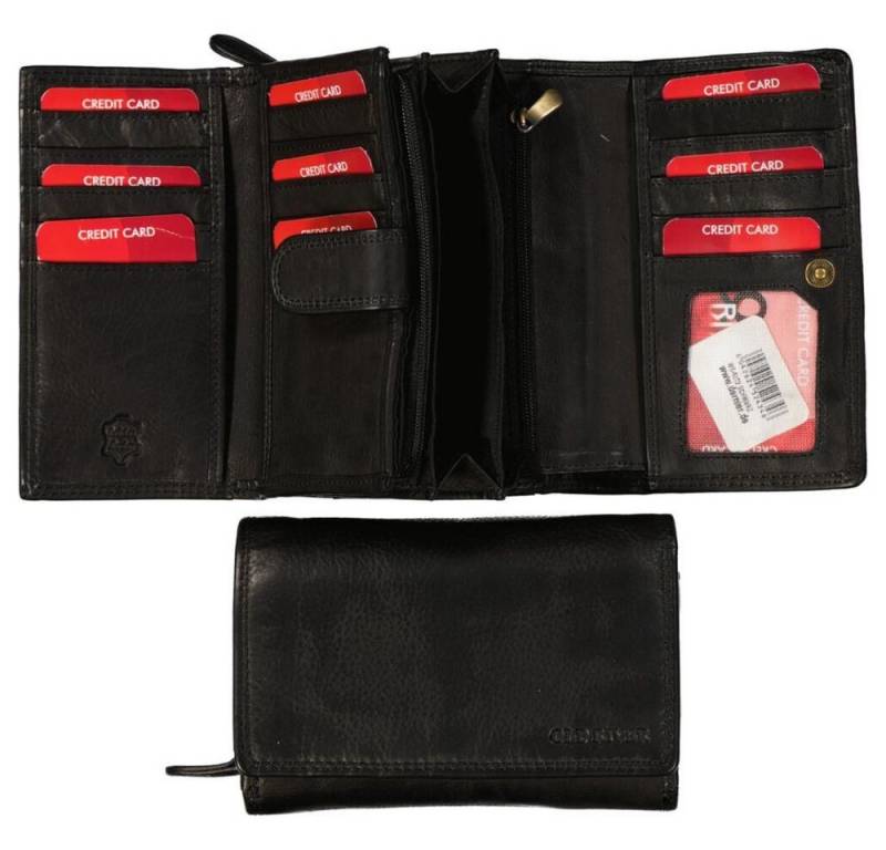 GlücksNugget Geldbörse weiche große Damenbörse Leder Reißverschluss von GlücksNugget