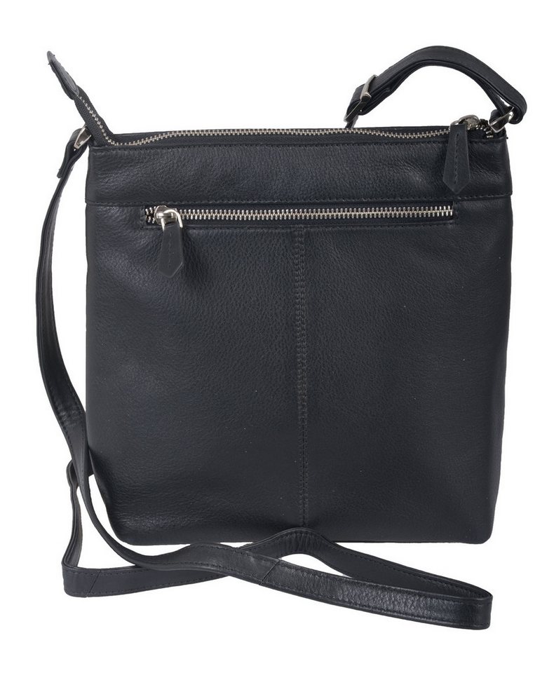 GlücksNugget Handtasche SN Flache Tasche LOUANA, schwarz von GlücksNugget