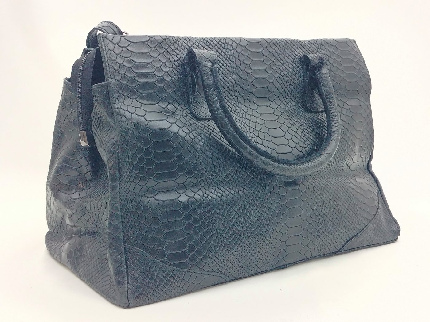 GlücksNugget Handtasche schwarze Ledershopper Businesstasche von GlücksNugget