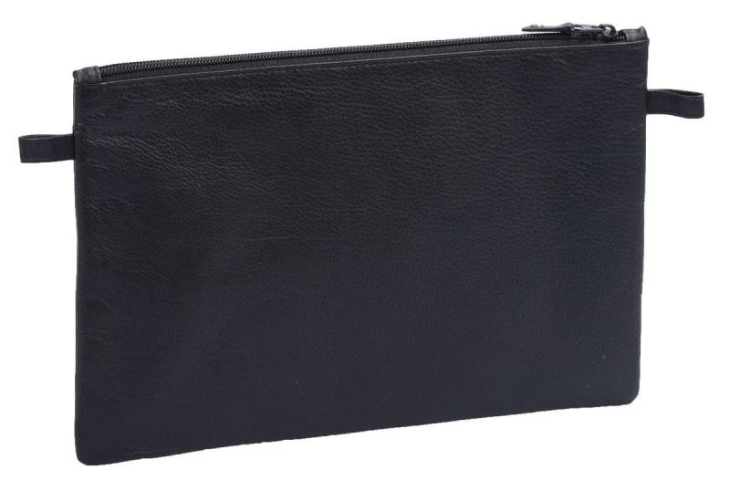 GlücksNugget Kartenetui Bankmappe Kontoauszugsmappe Reißverschluss Leder Schwarz von GlücksNugget