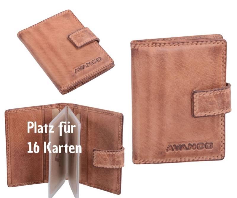 GlücksNugget Kartenetui Kartenetui Kartenmäppchen Leder, braun von GlücksNugget