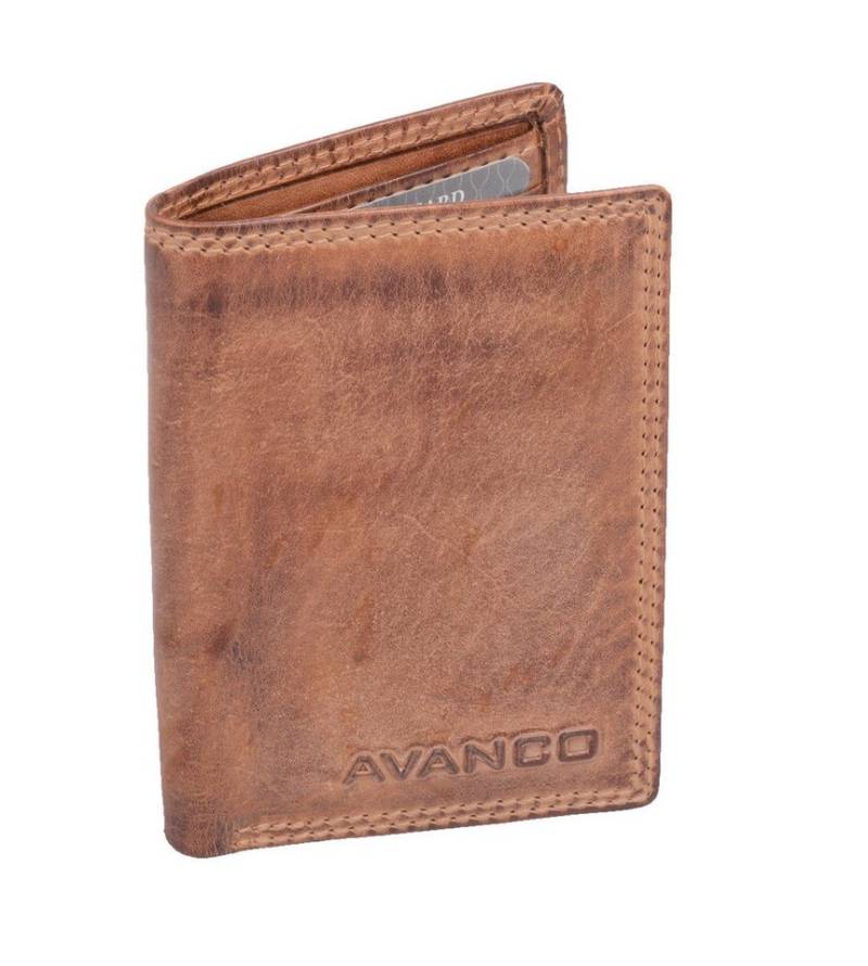 GlücksNugget Kartenetui Kreditkartenetui aus schattiertem Leder EC-Kartenetui mit Scheinfach von GlücksNugget