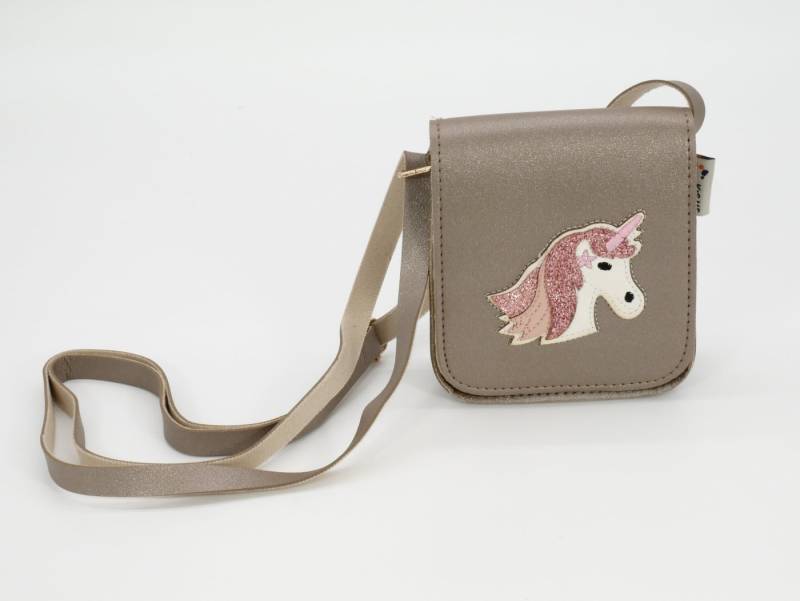 GlücksNugget Kindergartentasche Mädchentasche Einhorn bronze-gold von GlücksNugget