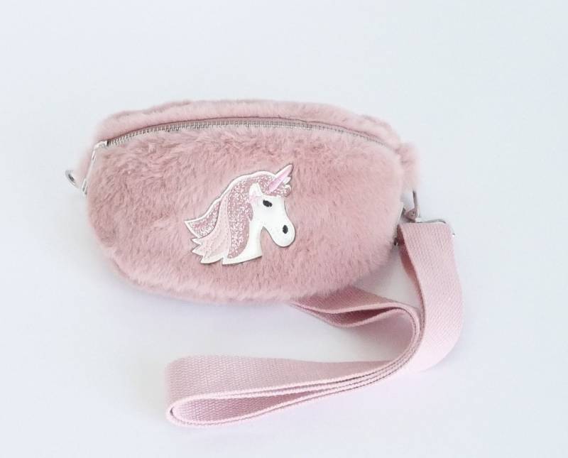 GlücksNugget Kindergartentasche Mädchentasche Plüsch Einhorn rosa von GlücksNugget