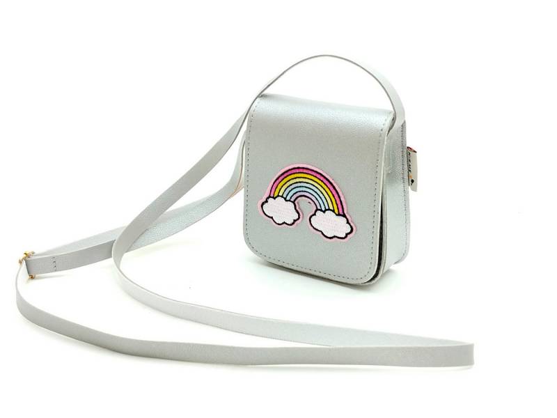 GlücksNugget Kindergartentasche Mädchentasche Regenbogen silber von GlücksNugget