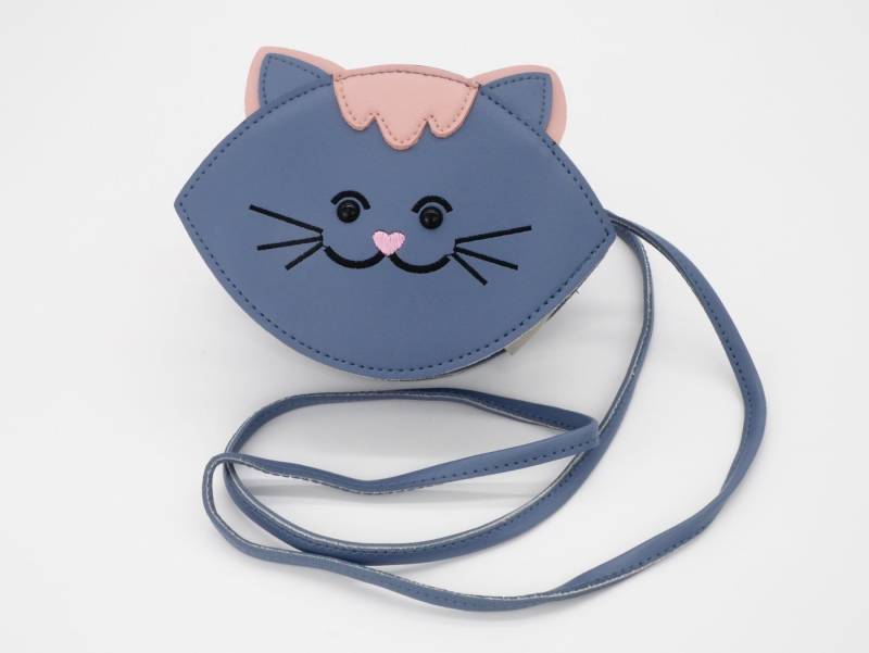 GlücksNugget Kindergartentasche Tasche Katze oval blau von GlücksNugget