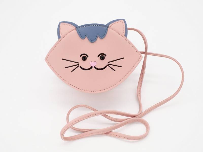 GlücksNugget Kindergartentasche Tasche Katze oval rosa von GlücksNugget