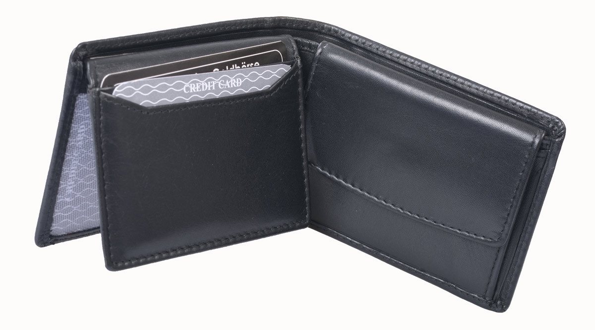 GlücksNugget Mini Geldbörse SN Minibörse AVANCO, schwarz von GlücksNugget