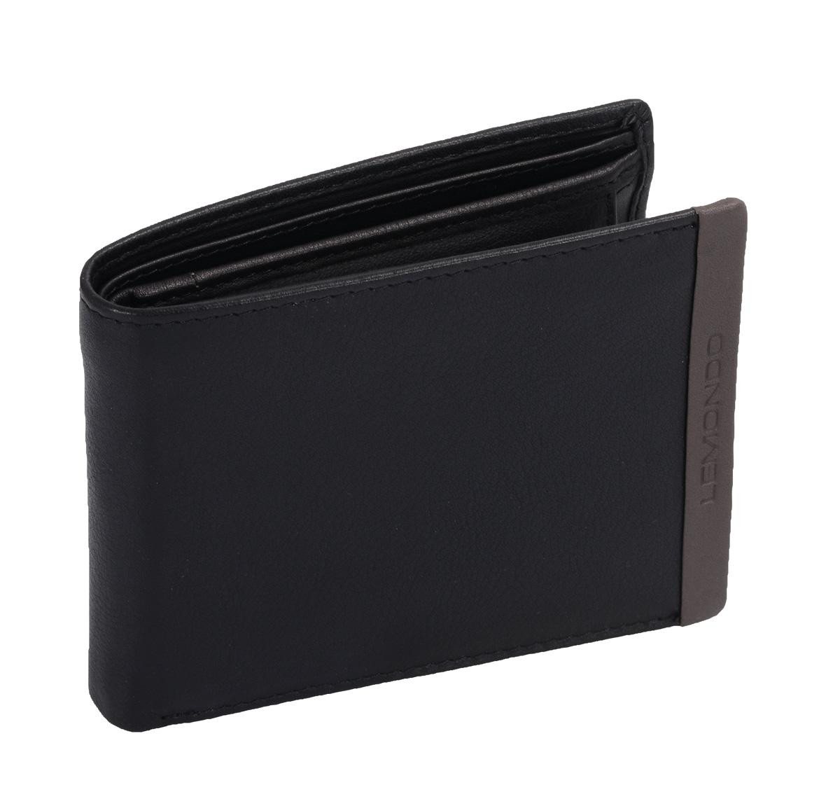 GlücksNugget Mini Geldbörse SN Minibörse LEMONDO, schwarz/grau von GlücksNugget