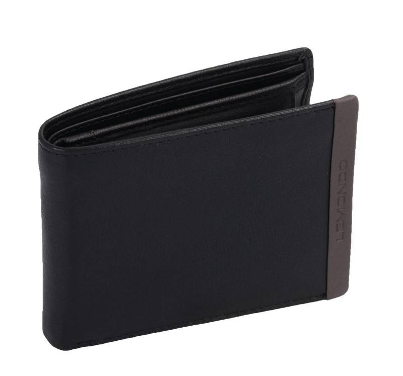 GlücksNugget Mini Geldbörse SN Minibörse LEMONDO, schwarz/grau von GlücksNugget