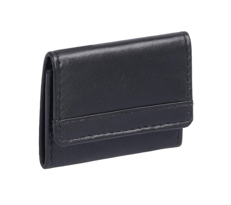 GlücksNugget Mini Geldbörse extra kleine Minibörse schwarz, Leder von GlücksNugget