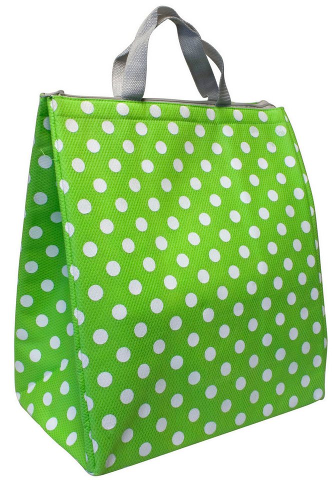 GlücksNugget Strandtasche Kühltasche gepunktet grün von GlücksNugget