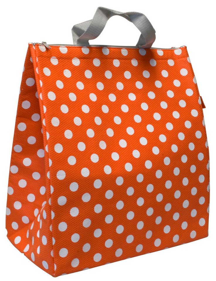 GlücksNugget Strandtasche Kühltasche gepunktet orange von GlücksNugget