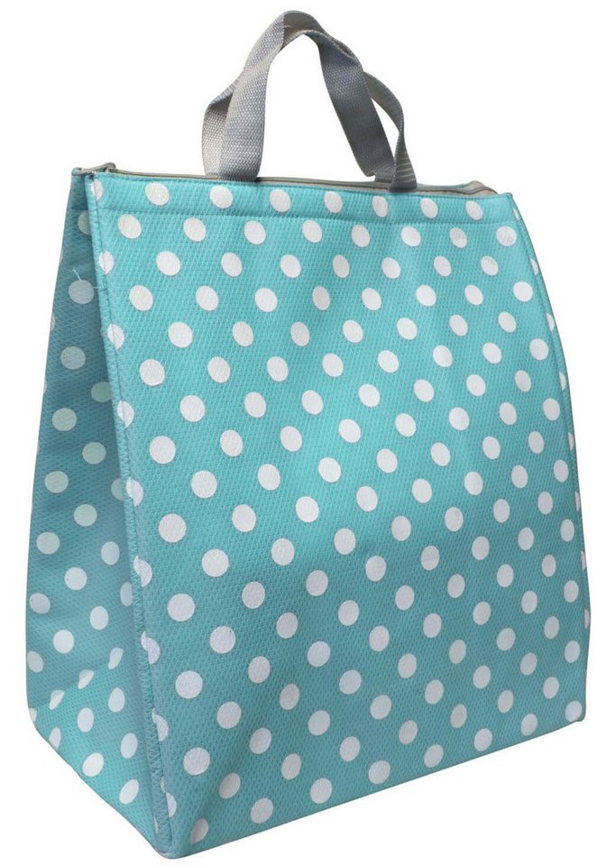 GlücksNugget Strandtasche Kühltasche gepunktethelllblau von GlücksNugget