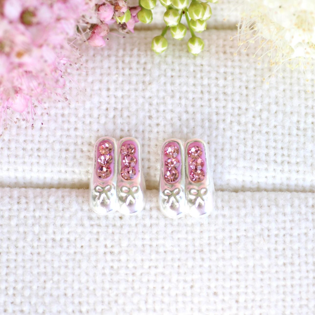 Silber Ballettschuh Ohrstecker. 925 Sterlingsilber Kinder Ohrringe Rosa. Mädchen Schmuck, Geschenk Für von GluecksbringerinShop