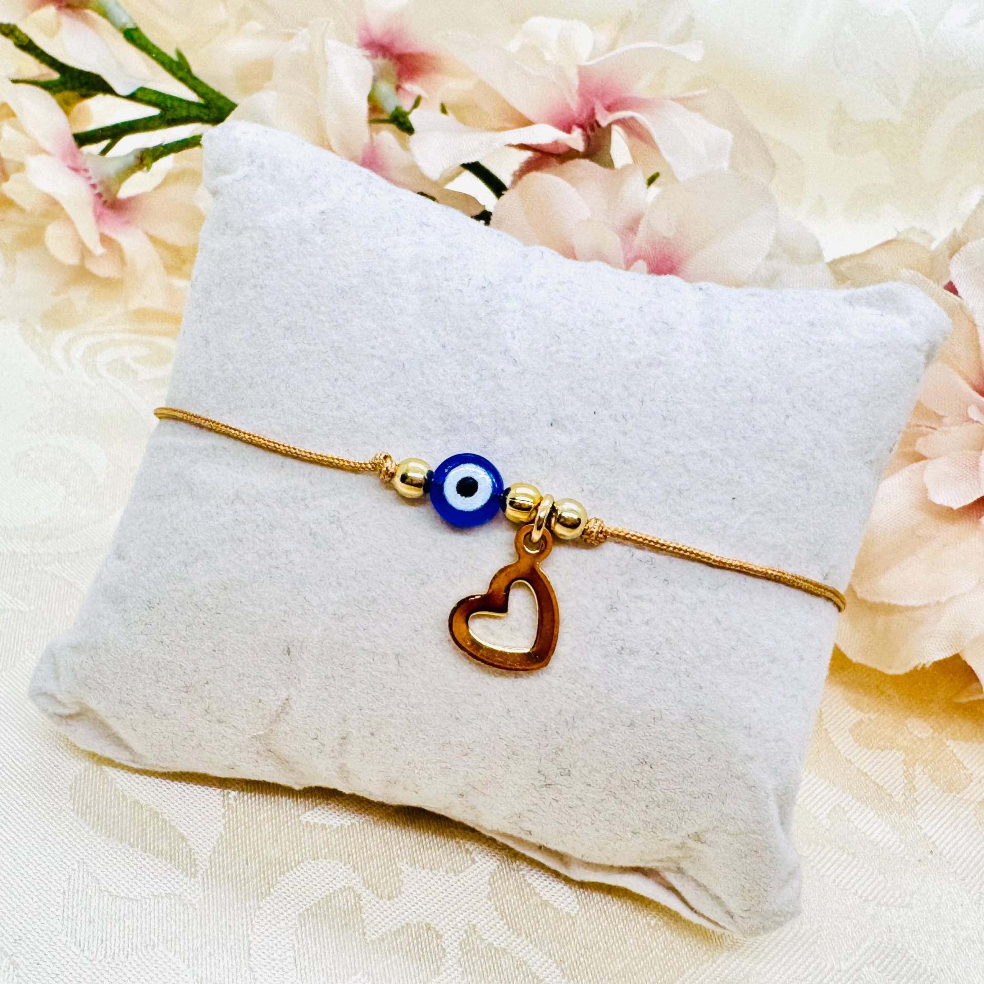 Evil Eye Makramee Armband Mit Herz Inkl. Kärtchen - Nazar Glücksbringer Schutzarmband Geschenk Geburtstag Evil Eye Makramee Armband Mit Herz Inkl. Kärtchen - Nazar Glücksbringer Schutzarmband Geschenk Geburtstag von GluecksengeI