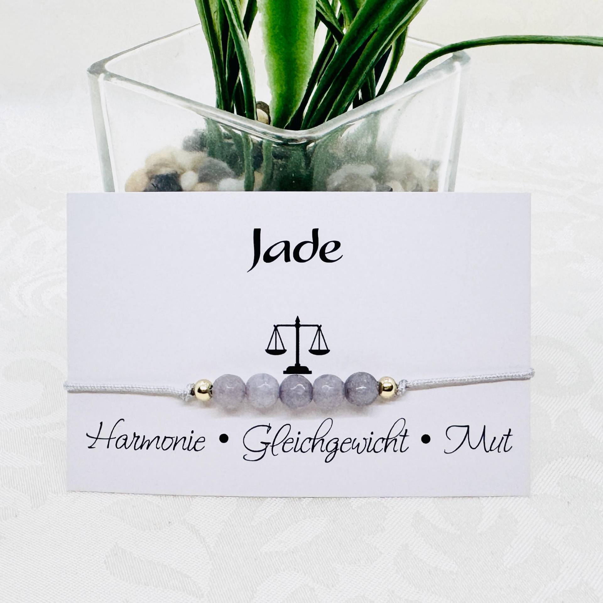Filigranes Jade Edelstein Armband Grau - Dezentes Verstellbar Für Sie U. Ihn von GluecksengeI