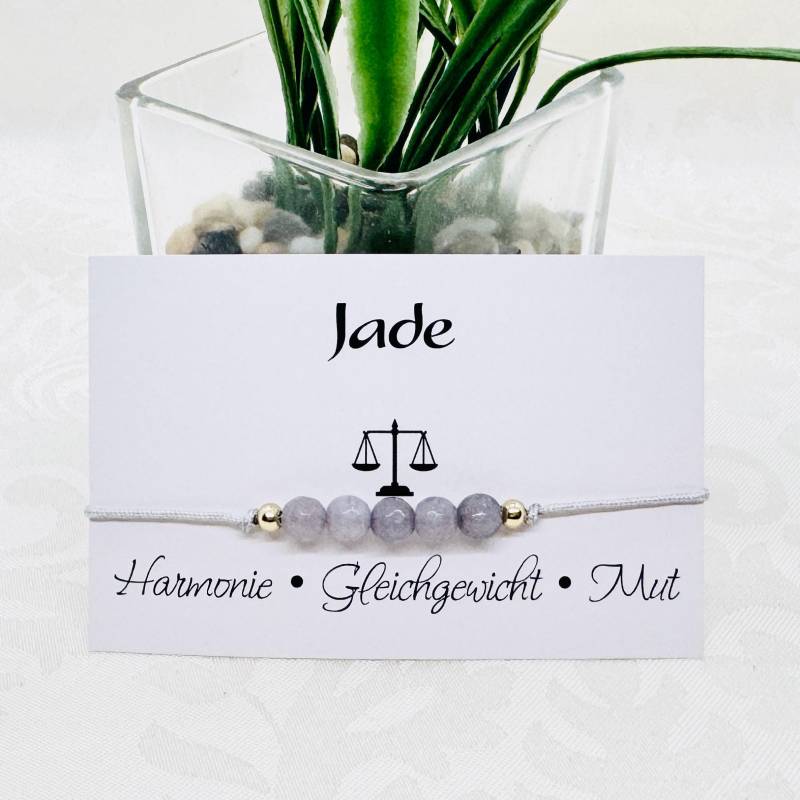 Filigranes Jade Edelstein Armband Grau - Dezentes Verstellbar Für Sie U. Ihn von GluecksengeI