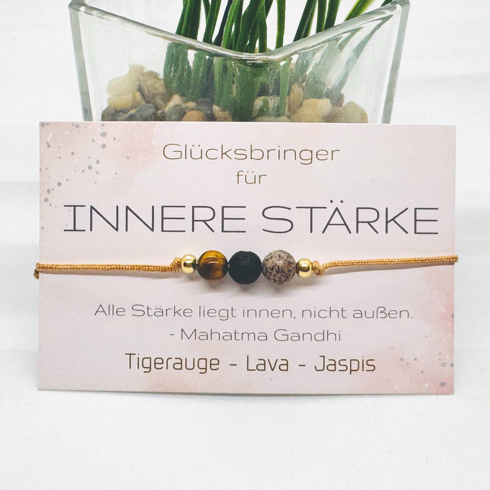 Innere Stärke Edelstein Makramee Armband | Geschenkidee Für Sie U. Ihn von GluecksengeI