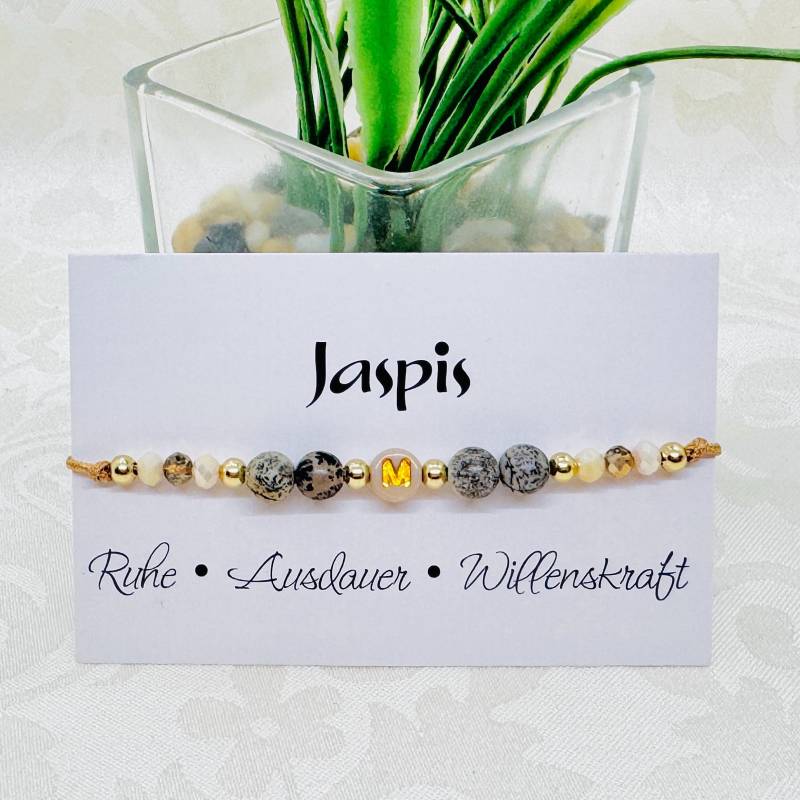 Jaspis Edelstein Armband Personalisiert/Verstellbar - Geschenk Für Sie Zartes Healing von GluecksengeI