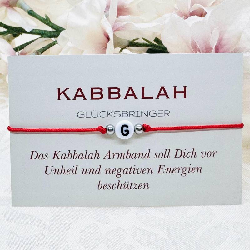 Kabbalah Armband Personalisiert Inkl. Glücksbringer Kärtchen - Roter Faden Kabbalah Armband Personalisiert Inkl. Glücksbringer Kärtchen - Roter Faden von GluecksengeI