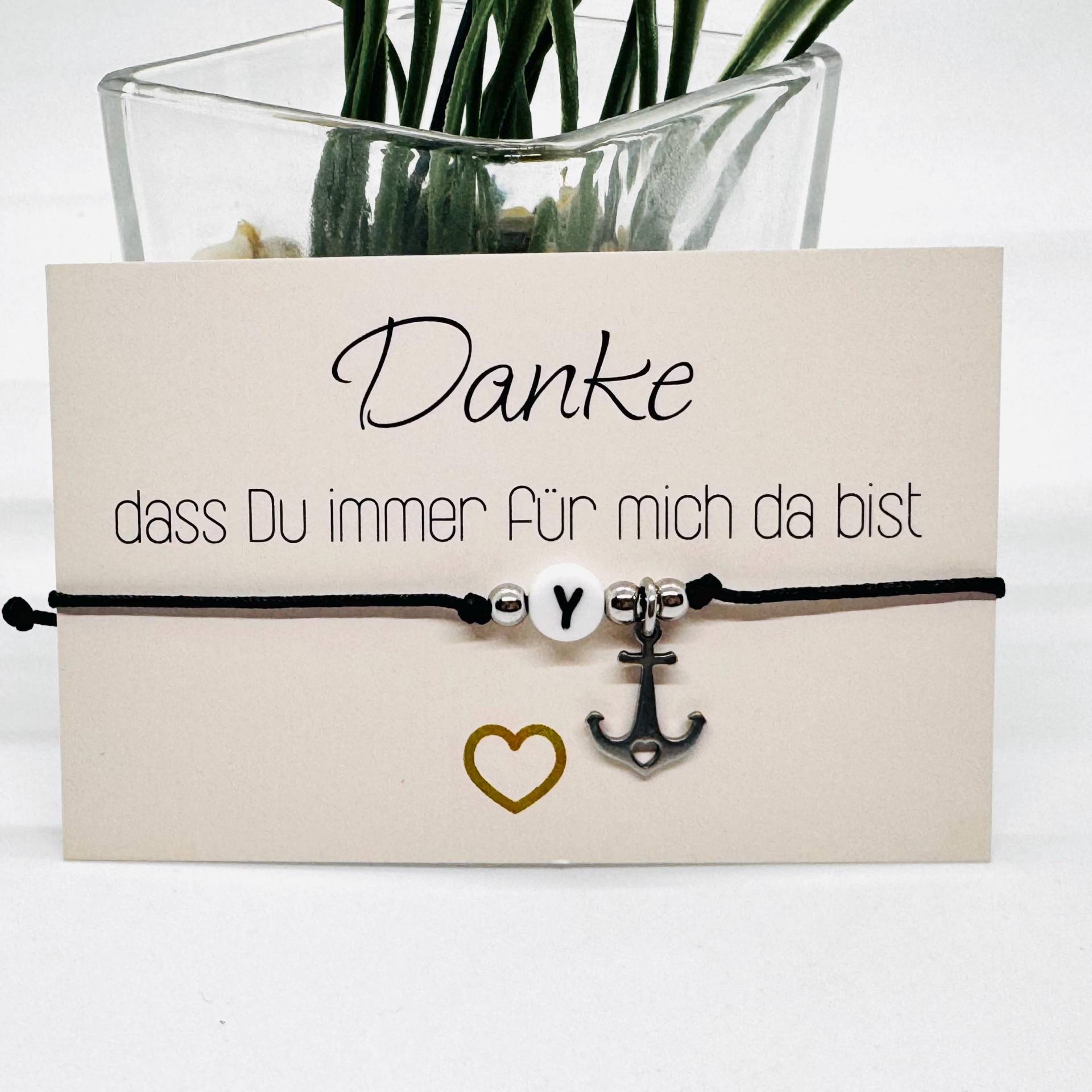 Personalisiertes Anker Makramee Armband Inkl. Danke Kärtchen | Zartes Freundschaftsarmband Personalisiertes Anker Makramee Armband Inkl. Danke Kärtchen | Zartes Freundschaftsarmband von GluecksengeI