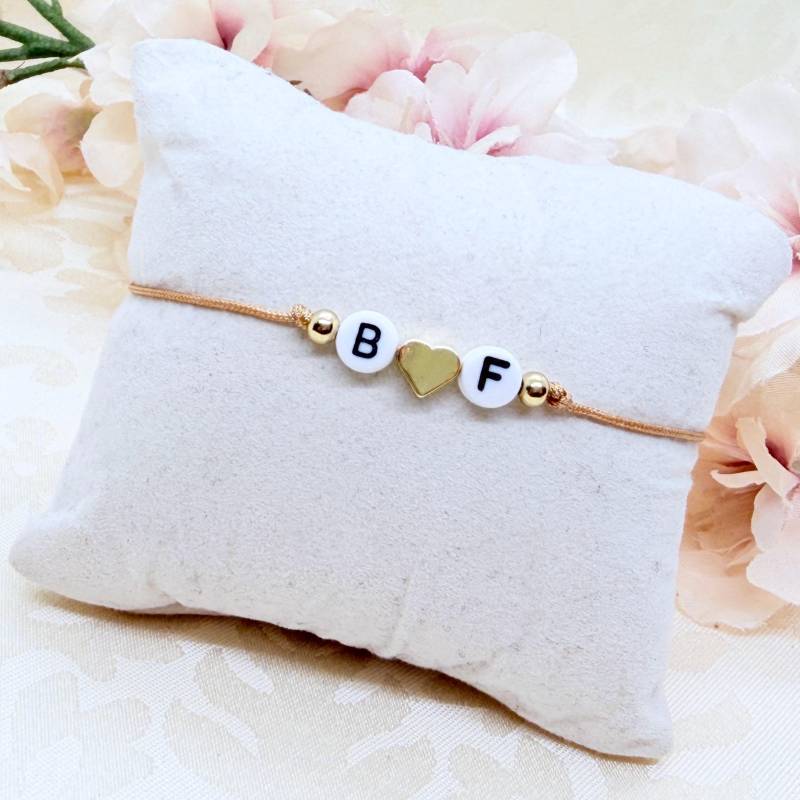 Personalisiertes Armband Mit Herz Verstellbar - Zartes Freundschaftsarmband Geschenkidee Freundin von GluecksengeI
