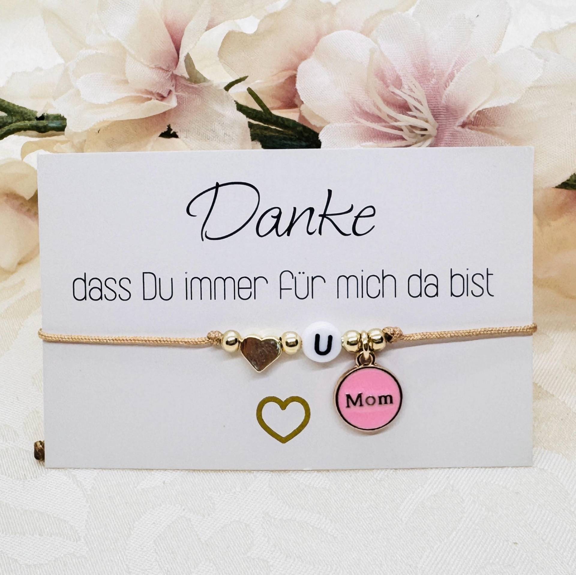 Personalisiertes Armband Mit Mom Anhänger | Verstellbares Perlenarmband Geschenk Mutter von GluecksengeI
