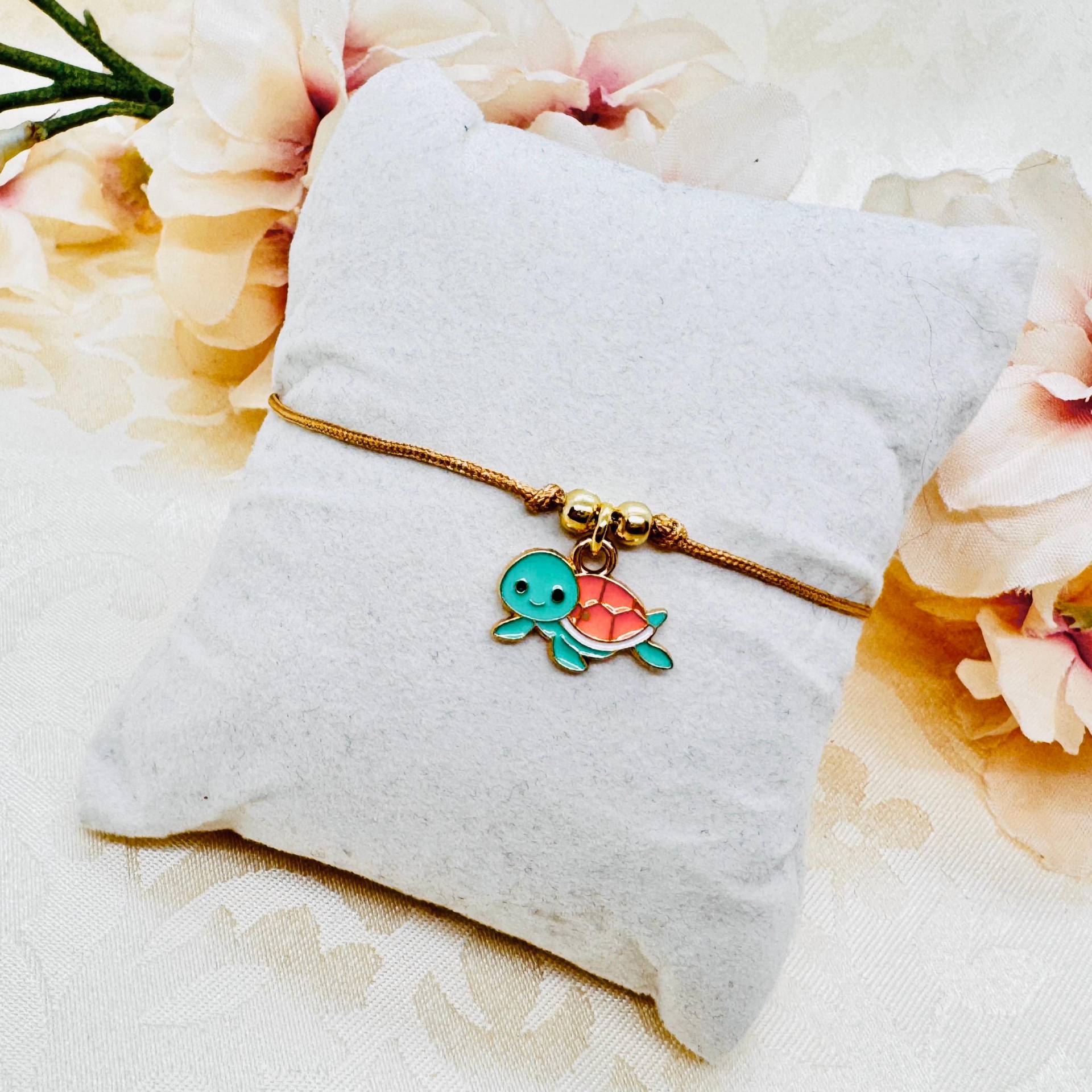 Schildkröte Makramee Armband Verstellbar - Filigranes Mit Anhänger von GluecksengeI