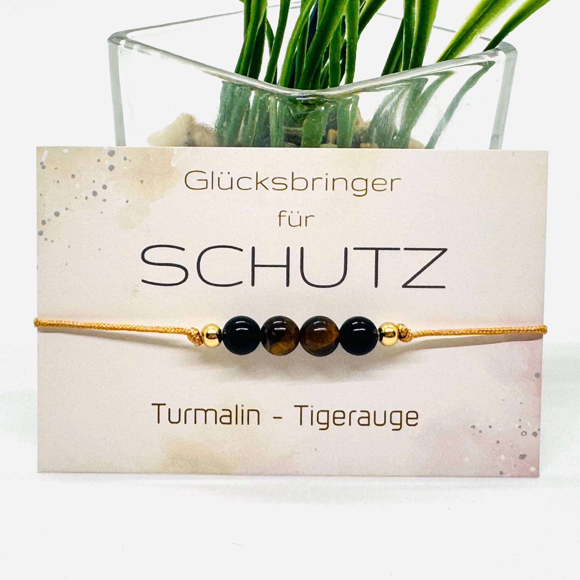 Schutz Glücksbringer Edelstein Makramee Armband | Geschenkidee Für Sie U. Ihn von GluecksengeI