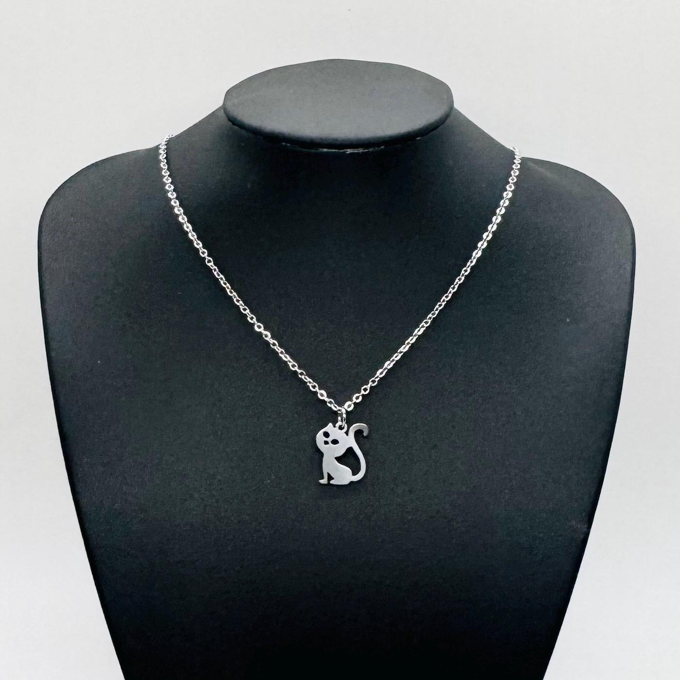 Süße Kätzchen Halskette Silber Aus Edelstahl - Kette Mit Anhänger Wasserfest Damenkette Geschenk Für Frauen U. Mädchen Süße Kätzchen Halskette Silber Aus Edelstahl - Kette Mit Anhänger Wasserfest Damenkette Geschenk Für Frauen U. Mädchen von GluecksengeI